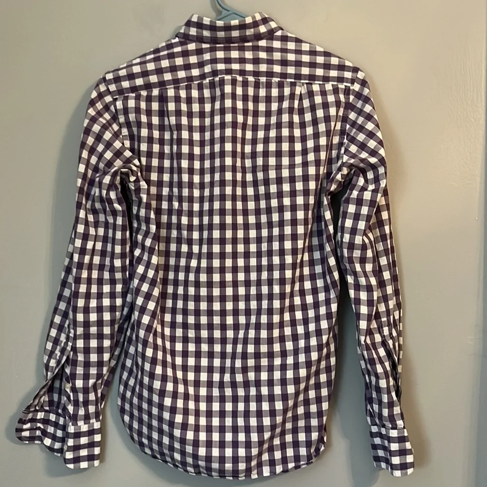 J. Crew Men's Purple Long Sleeve Button Down Slim Washed Shirt Size XS